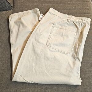 Old Navy OG High Rise Silver Gray Cream Casual Relaxed Pants Size 4X